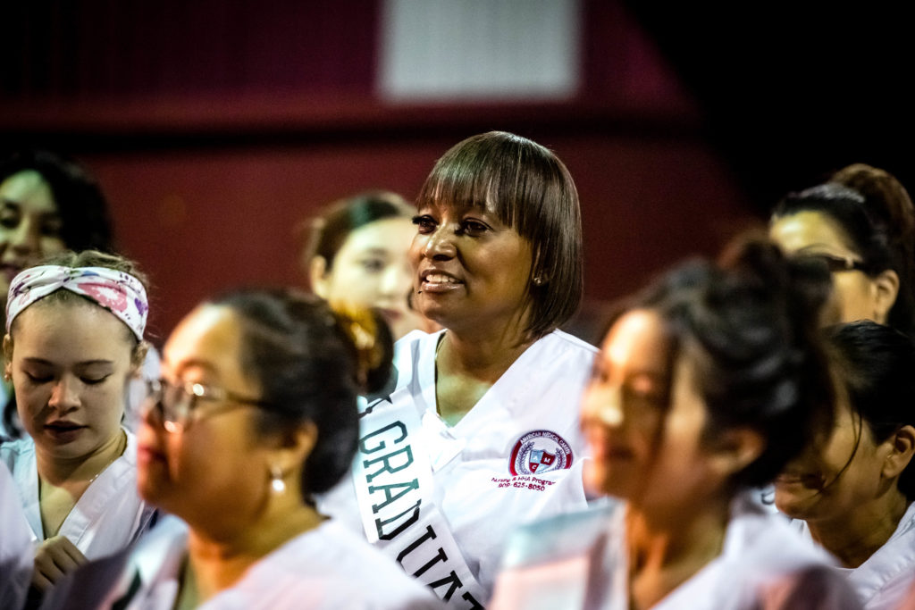 Photo of nursing assistants at a graduation ceremony
