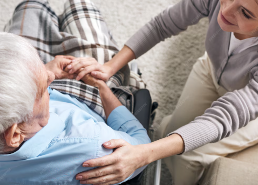 IHSS Worker is home caregiver for older adult man