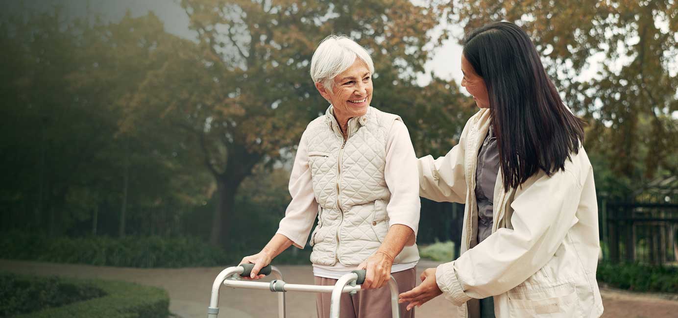 Caregiver with her care recipient