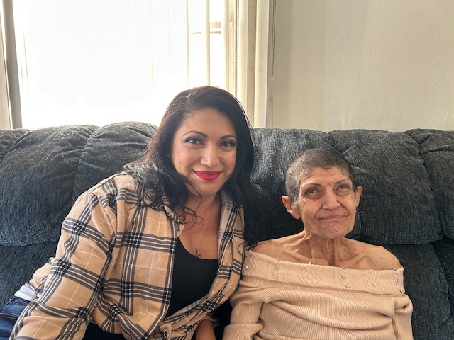 Caregiver Cindy Haro and her mom, Jenny