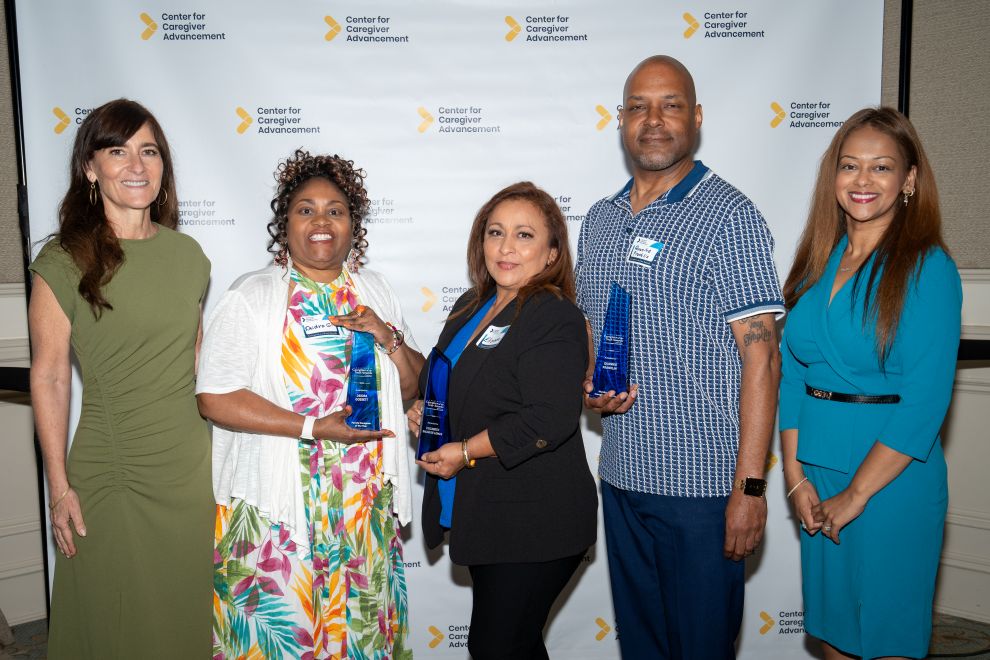 CEO Corinne Eldridge, three Winners, CPO Sabrina Ullah-CA Caregiver of the Year Awards 2026